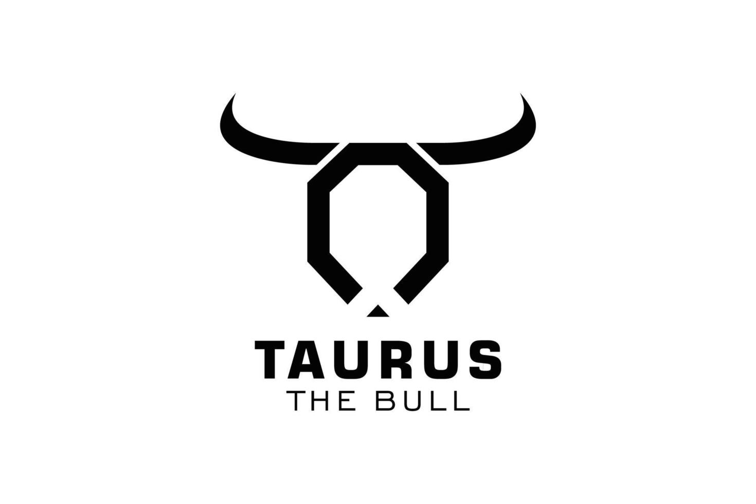 logotipo de letra n, logotipo de toro, logotipo de toro de cabeza, elemento de plantilla de diseño de logotipo de monograma vector