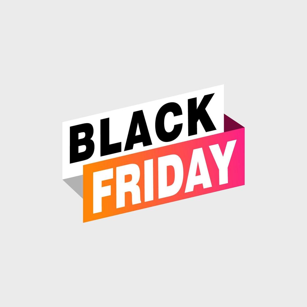 Black Friday sale inscription design template. Black Friday banner. Vector illustration