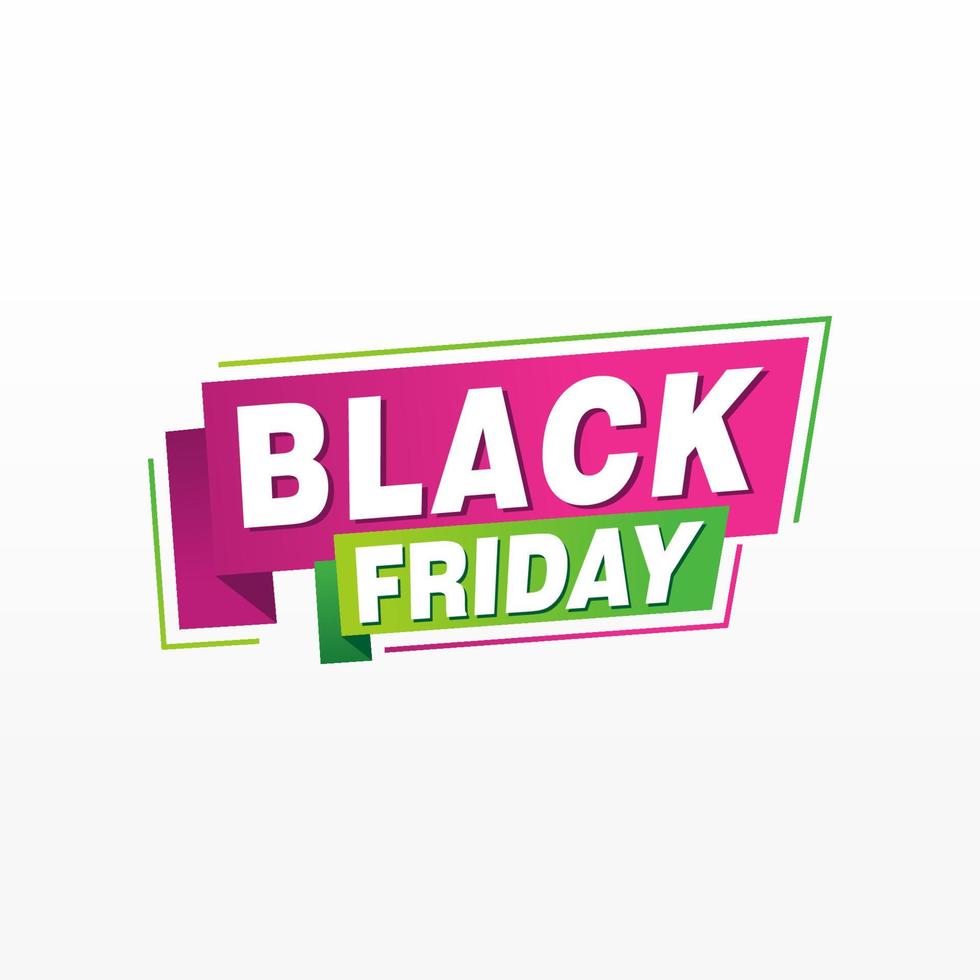 Black Friday sale inscription design template. Black Friday banner. Vector illustration