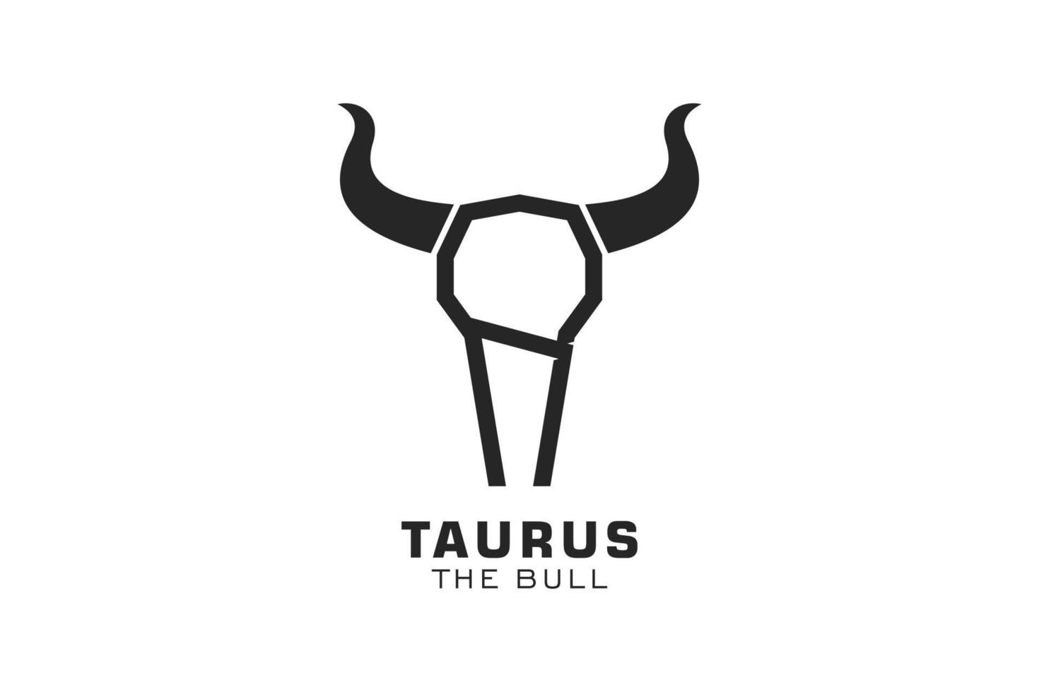 logotipo de la letra r, logotipo de toro, logotipo de toro de cabeza, elemento de plantilla de diseño de logotipo de monograma vector