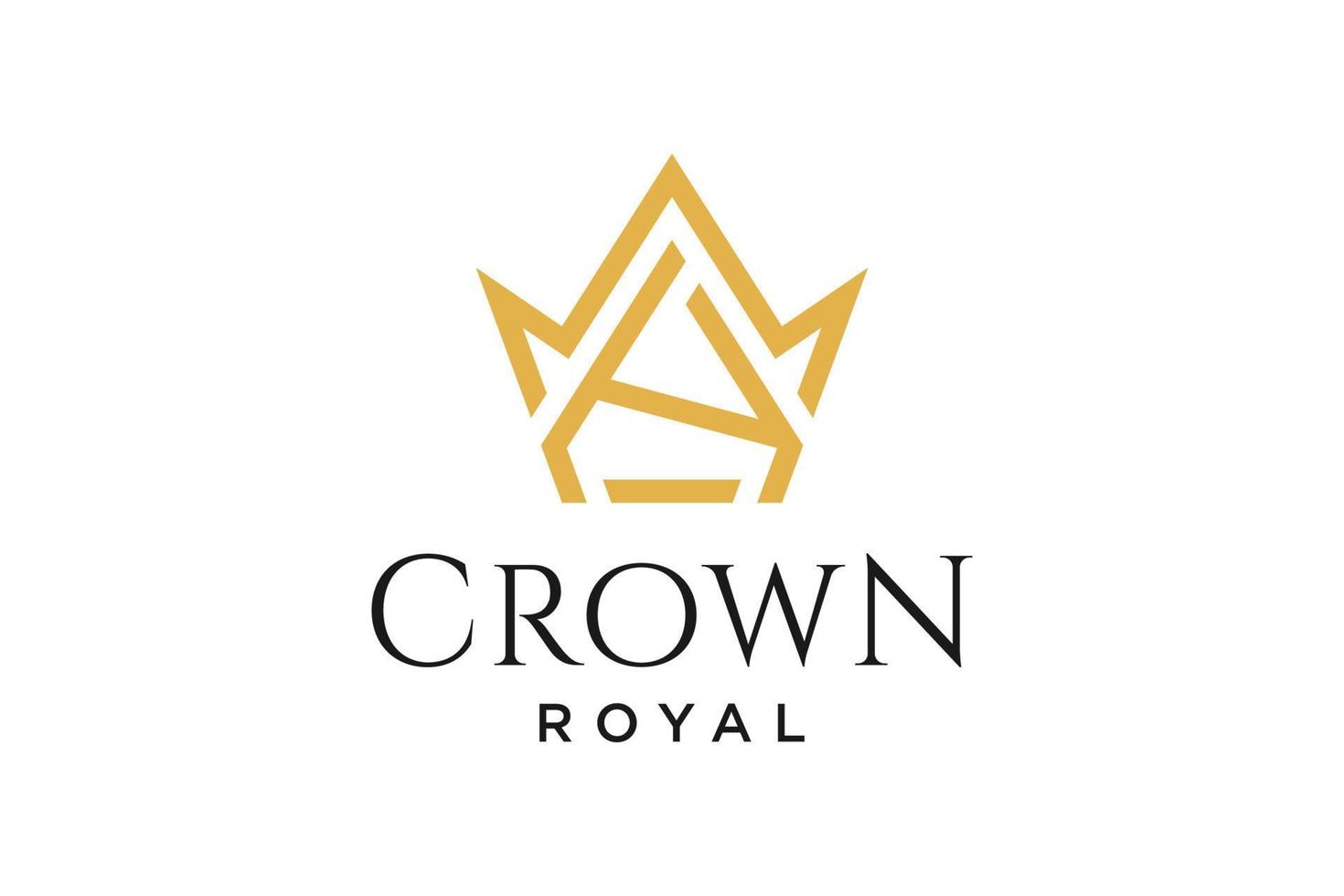 initial logo letter K with crown vector symbol illustration