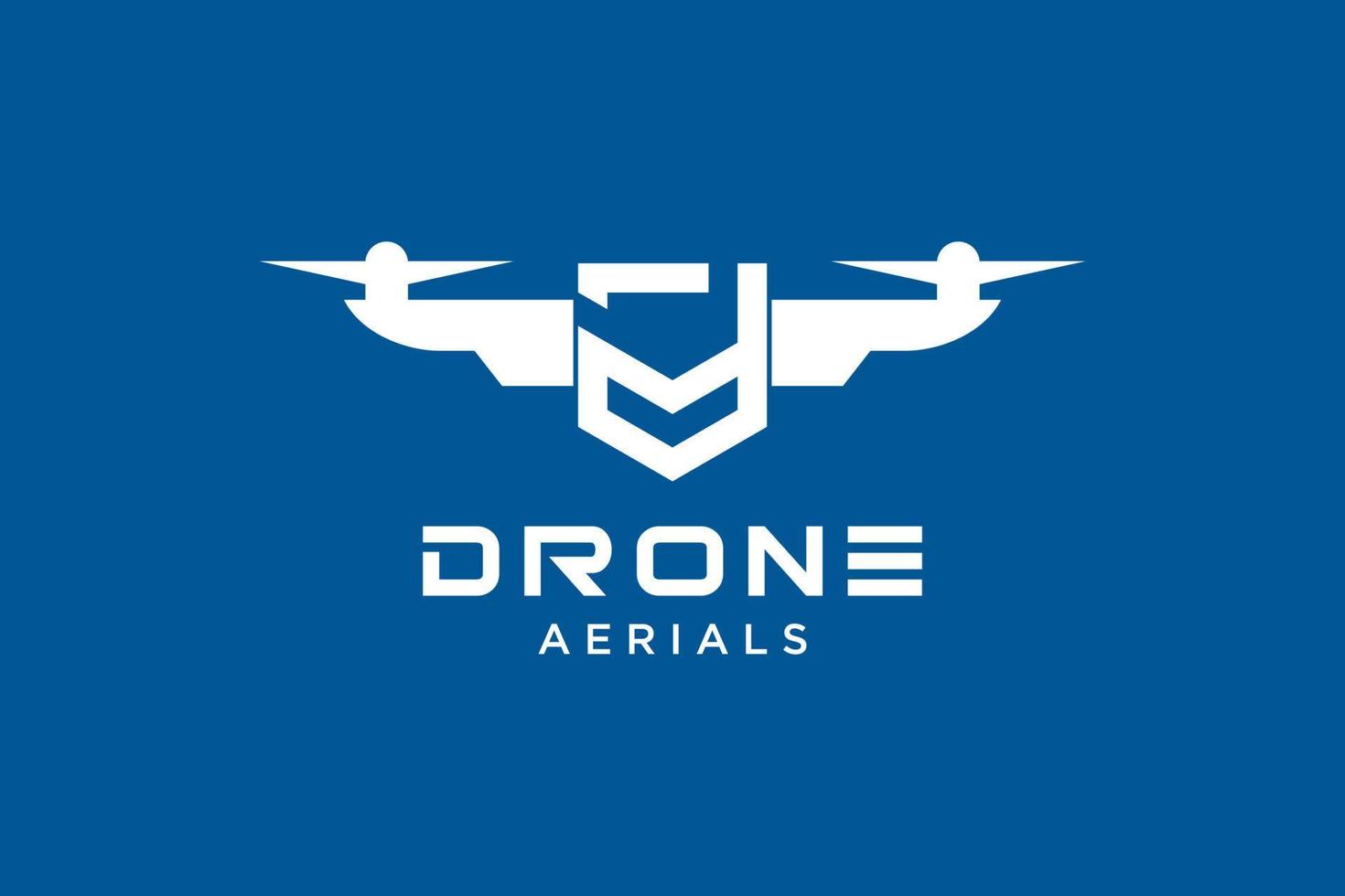 plantilla de diseño de logotipo de drone con letra d. vector de icono de drone de fotografía. diseño creativo. ilustración
