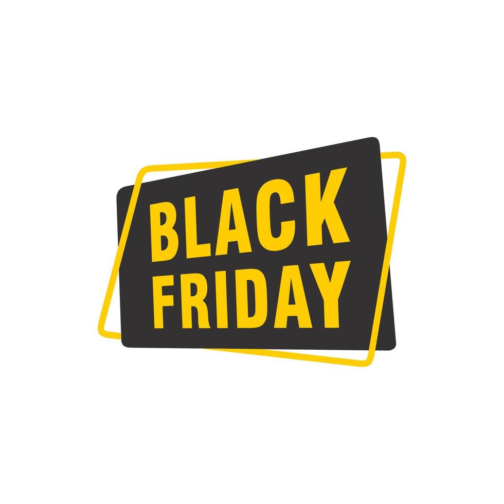 Black Friday sale inscription design template. Black Friday banner. Vector illustration