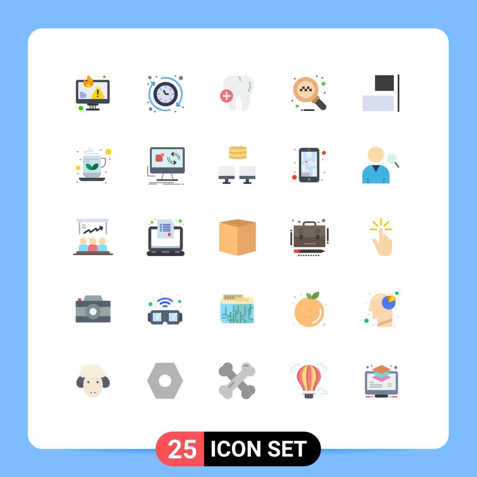 25 Universal Flat Colors Set for Web and Mobile Applications right align the taxi online Editable Vector Design Elements