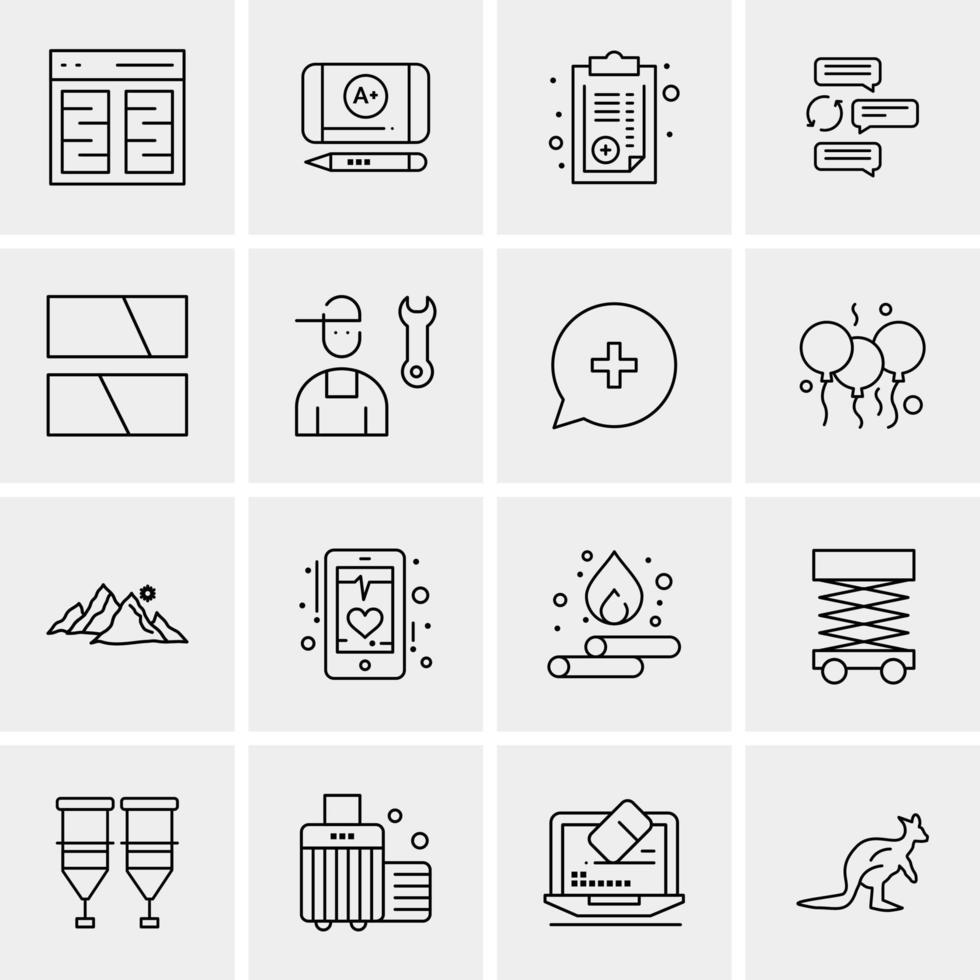 16 Universal Business Icons Vector Creative Icon Illustration to use in web and Mobile Related project