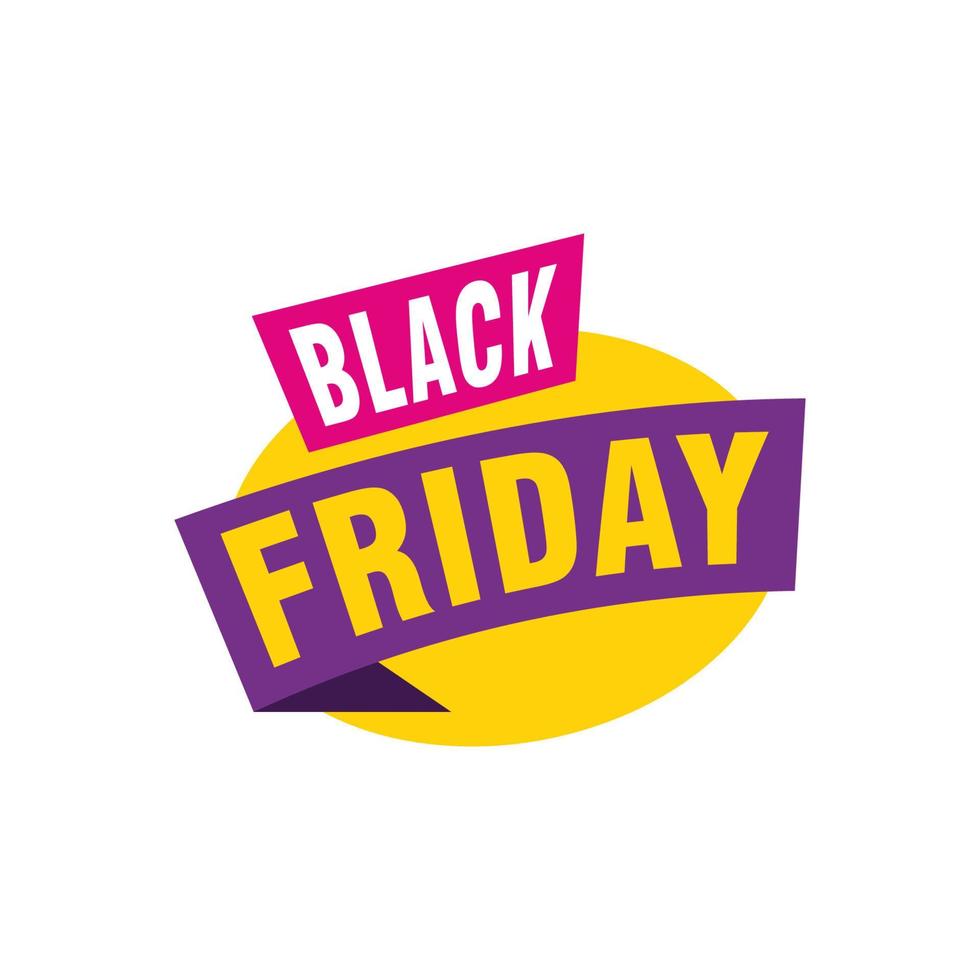 Black Friday sale inscription design template. Black Friday banner. Vector illustration