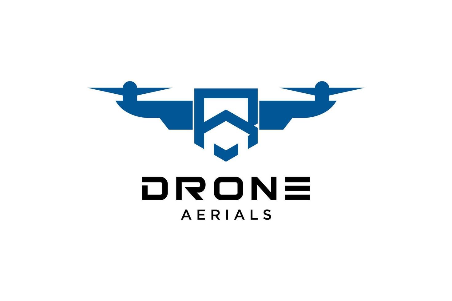 Letter R Drone logo design template. Photography drone icon vector. Creative design. Illustration vector
