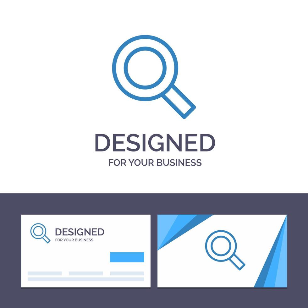 Creative Business Card and Logo template Magnifier Search Zoom Find Vector Illustration