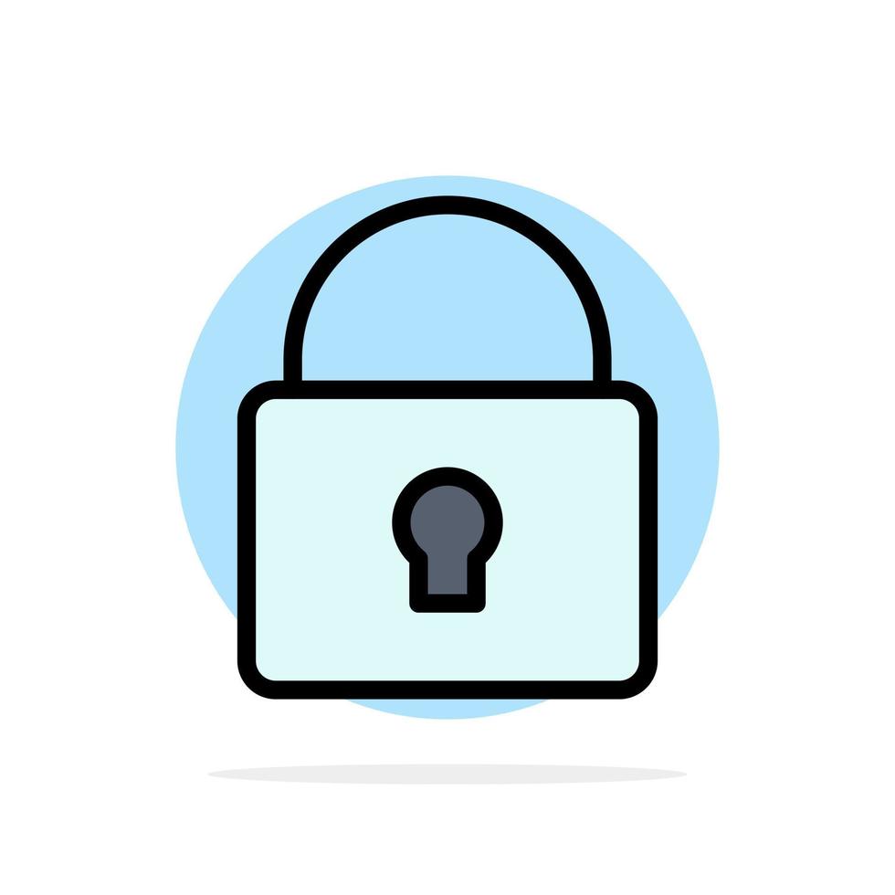 Lock Security Locked Login Abstract Circle Background Flat color Icon vector