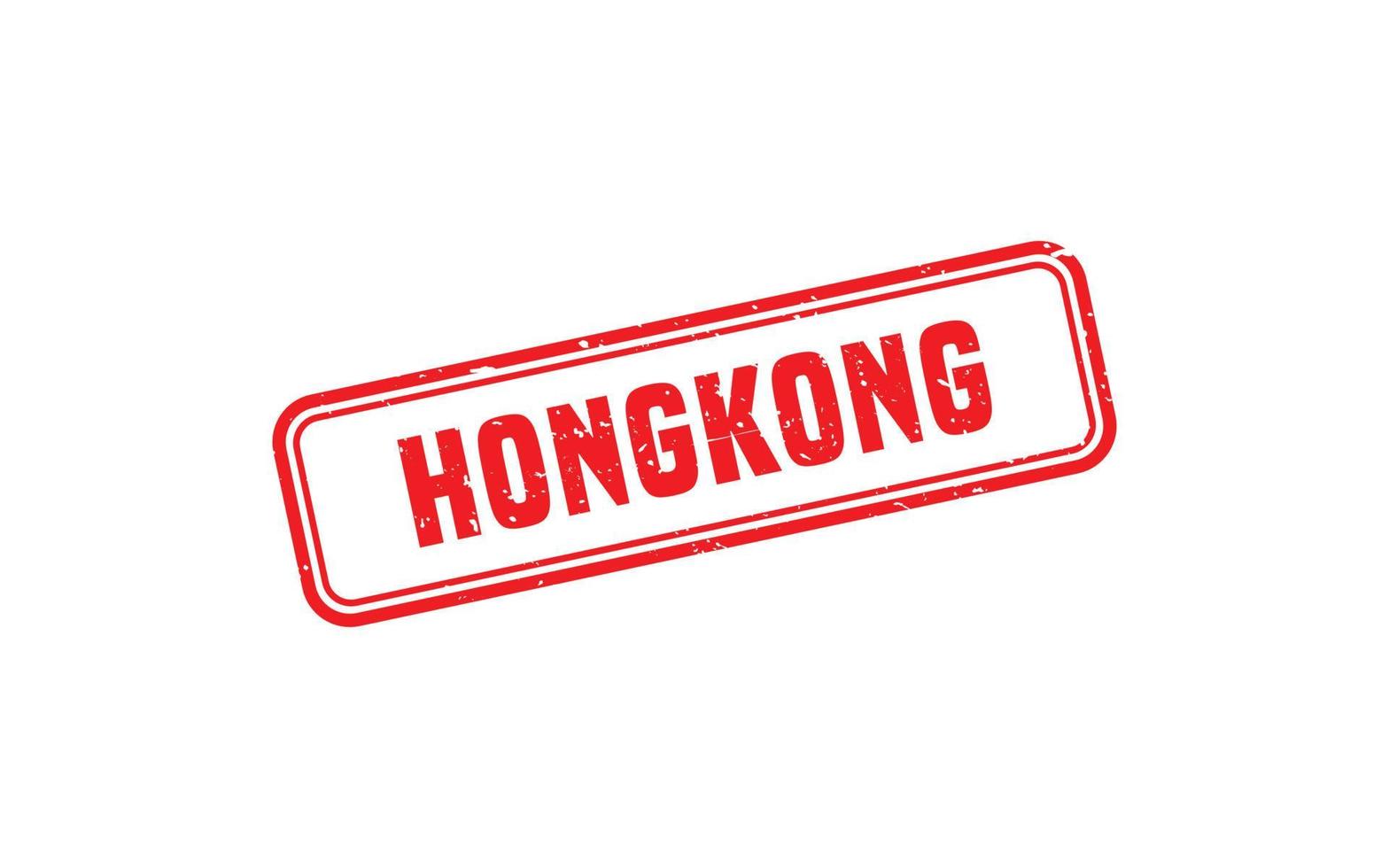 HONGKONG stamp rubber with grunge style on white background vector