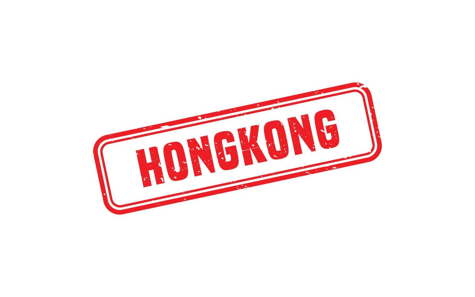 HONGKONG stamp rubber with grunge style on white background vector