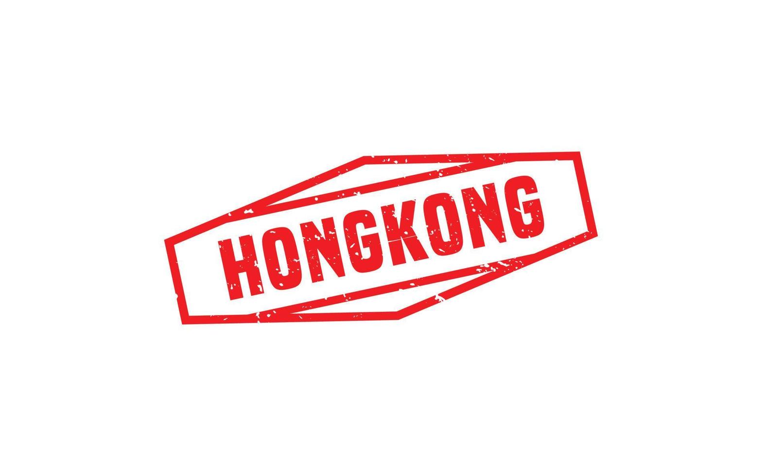 HONGKONG stamp rubber with grunge style on white background vector