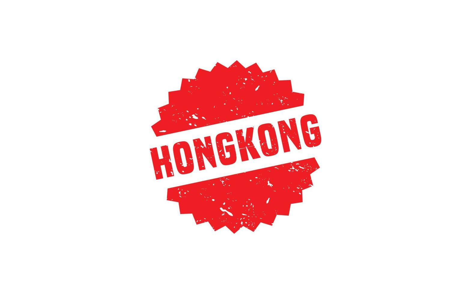 caucho de sello de hong kong con estilo grunge sobre fondo blanco vector