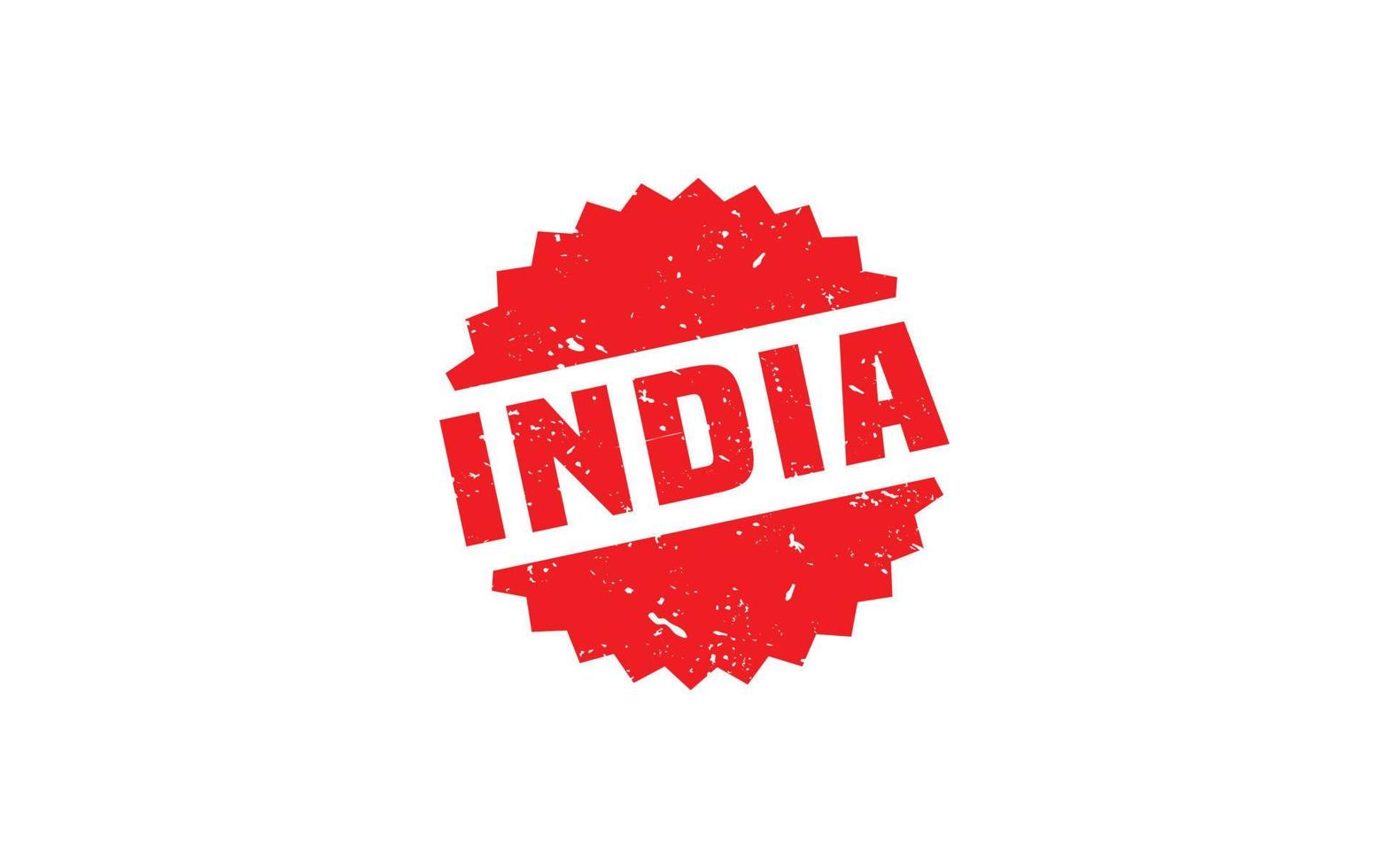 INDIA stamp rubber with grunge style on white background vector