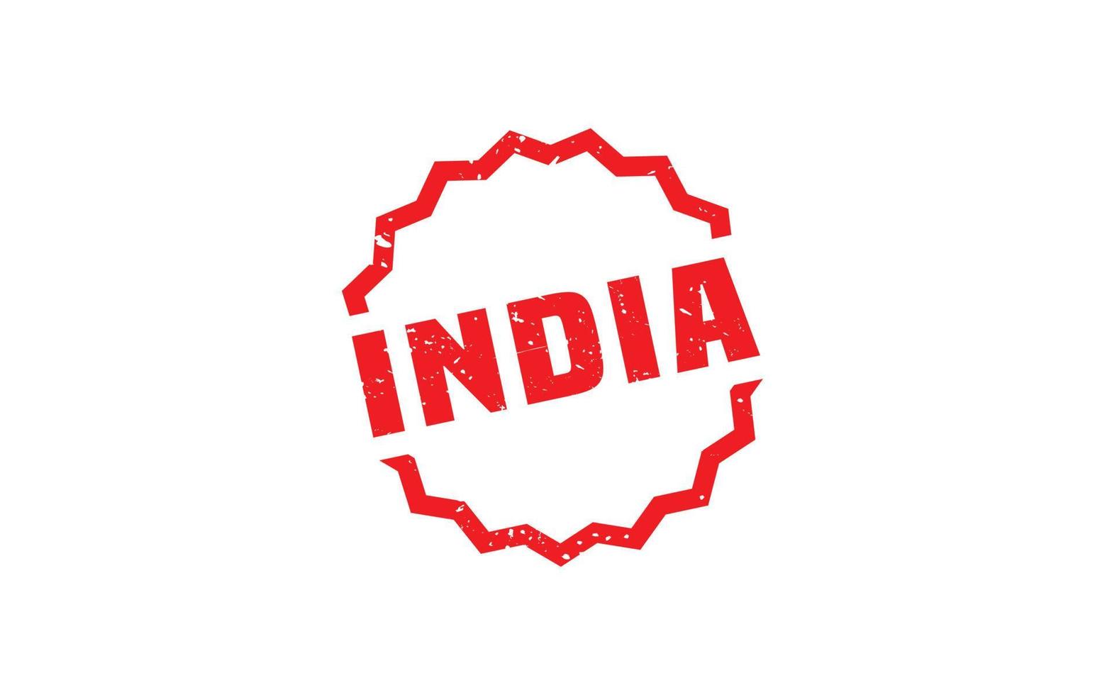 INDIA stamp rubber with grunge style on white background vector