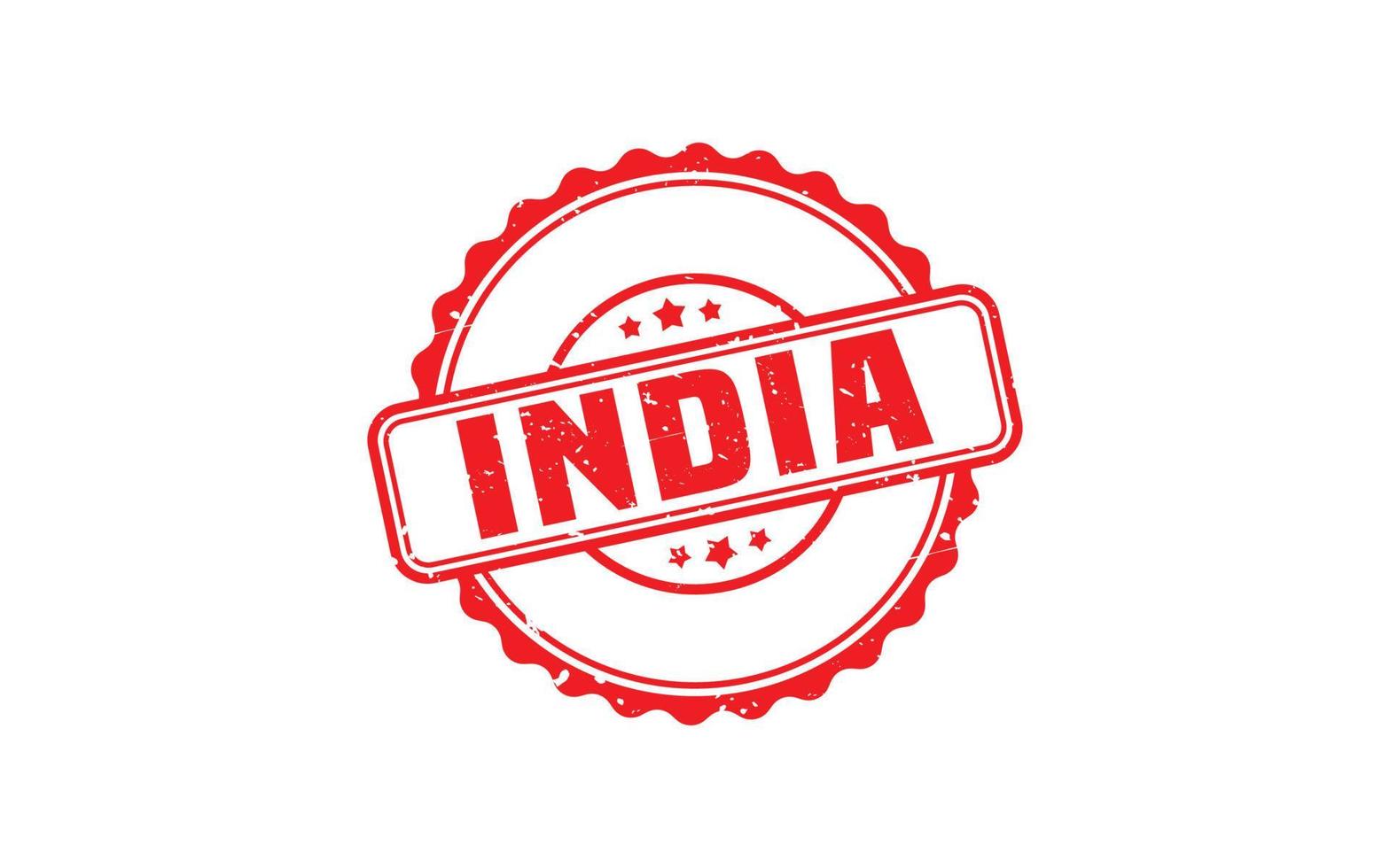 goma de sello india con estilo grunge sobre fondo blanco vector