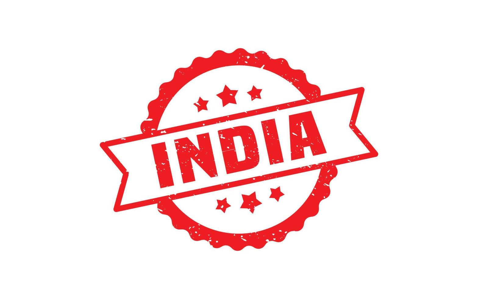 INDIA stamp rubber with grunge style on white background vector