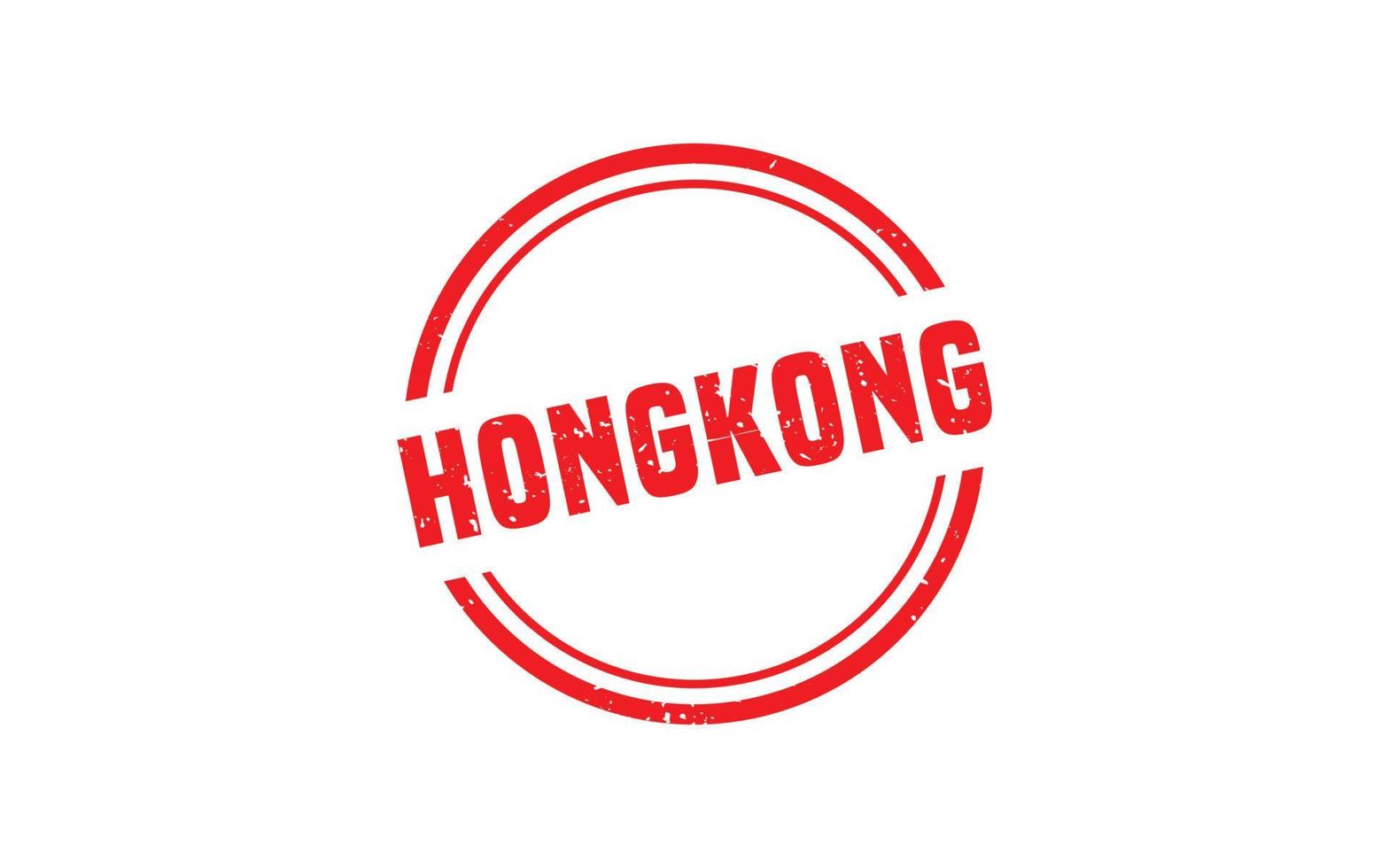 HONGKONG stamp rubber with grunge style on white background vector