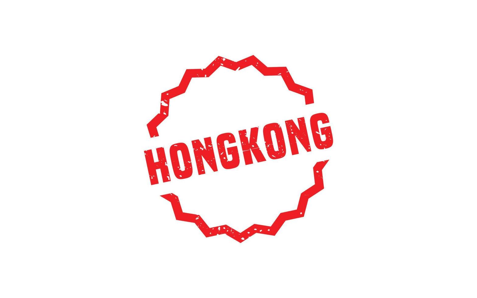 caucho de sello de hong kong con estilo grunge sobre fondo blanco vector