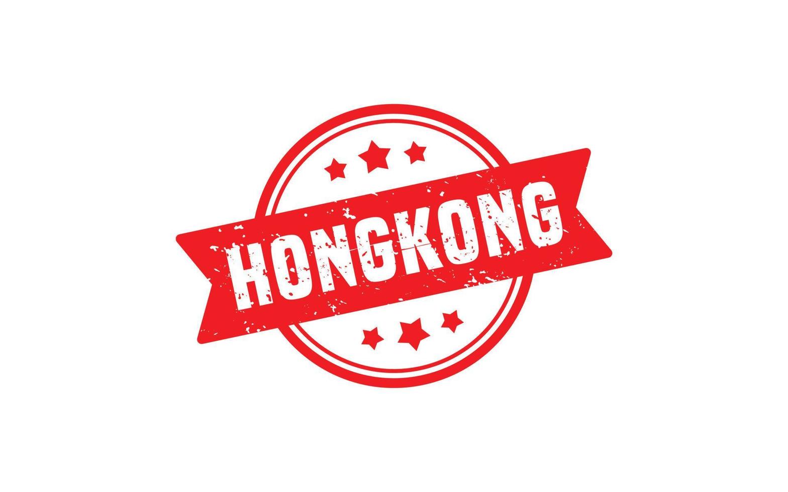 caucho de sello de hong kong con estilo grunge sobre fondo blanco vector