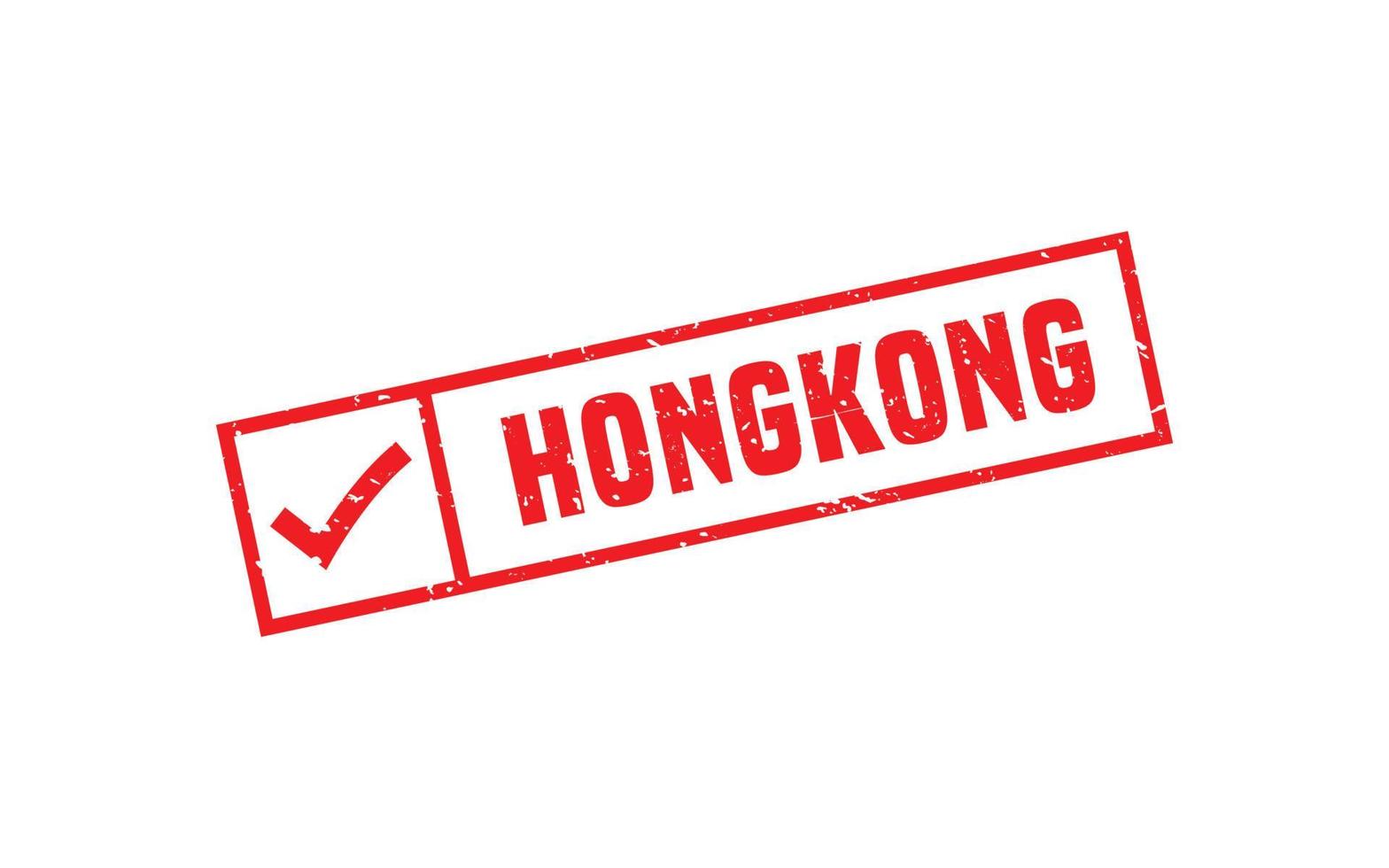 HONGKONG stamp rubber with grunge style on white background vector