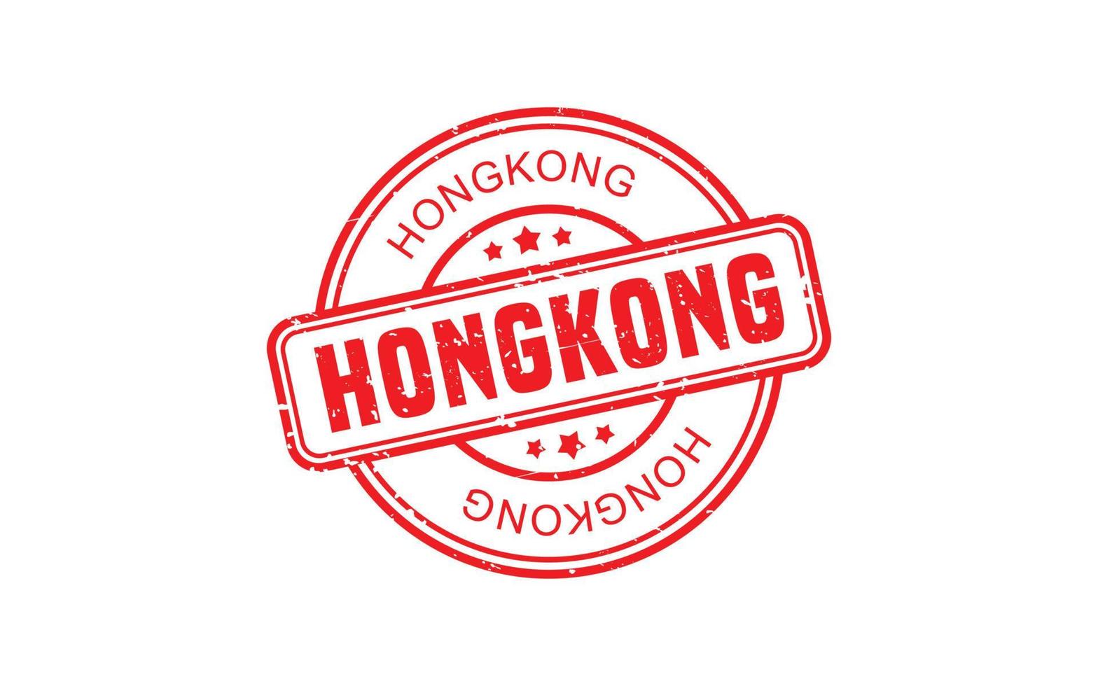 HONGKONG stamp rubber with grunge style on white background vector