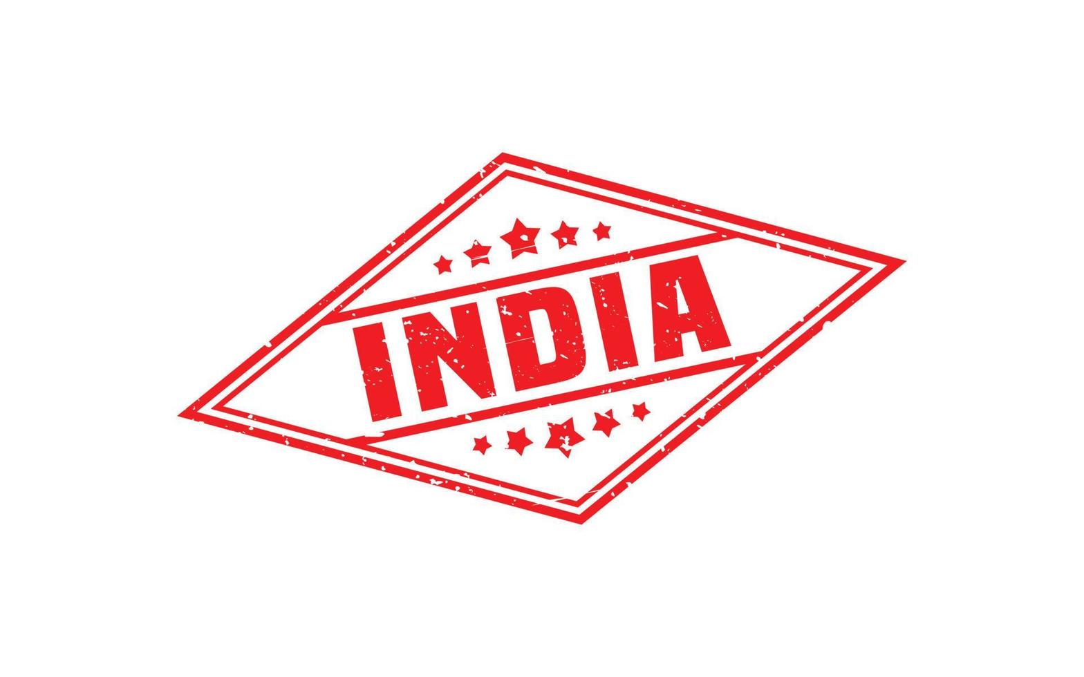 INDIA stamp rubber with grunge style on white background vector