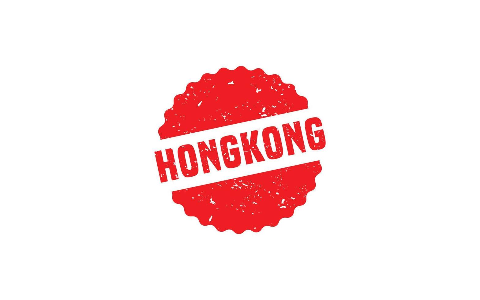 HONGKONG stamp rubber with grunge style on white background vector