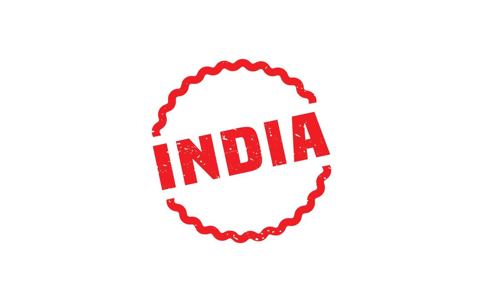 INDIA stamp rubber with grunge style on white background vector