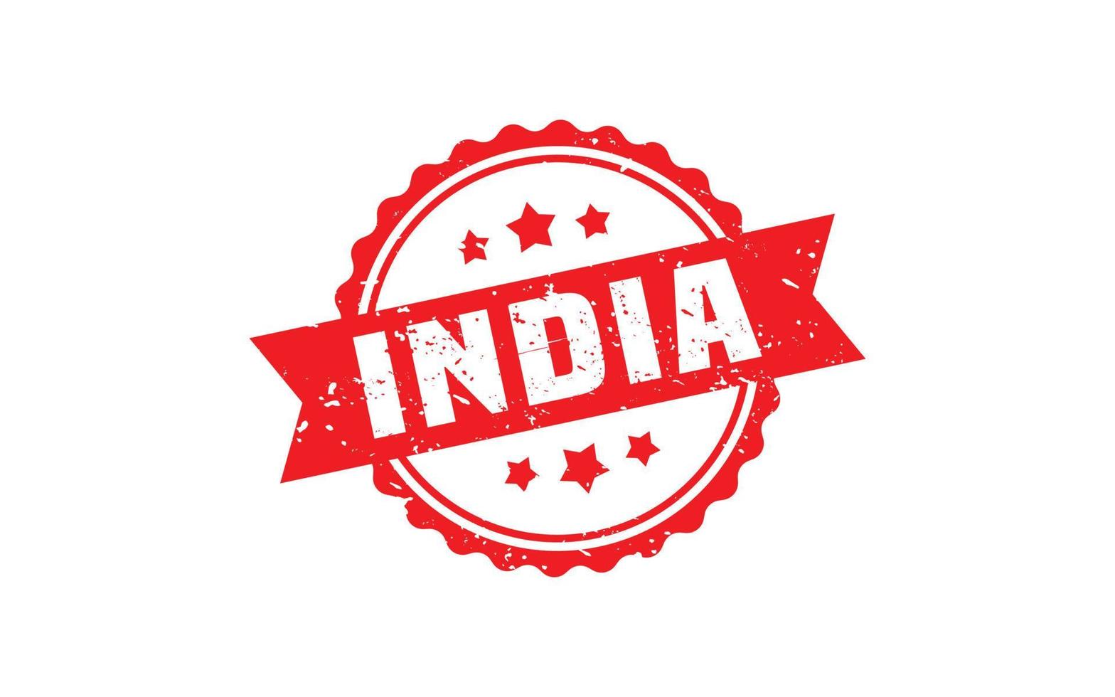 INDIA stamp rubber with grunge style on white background vector