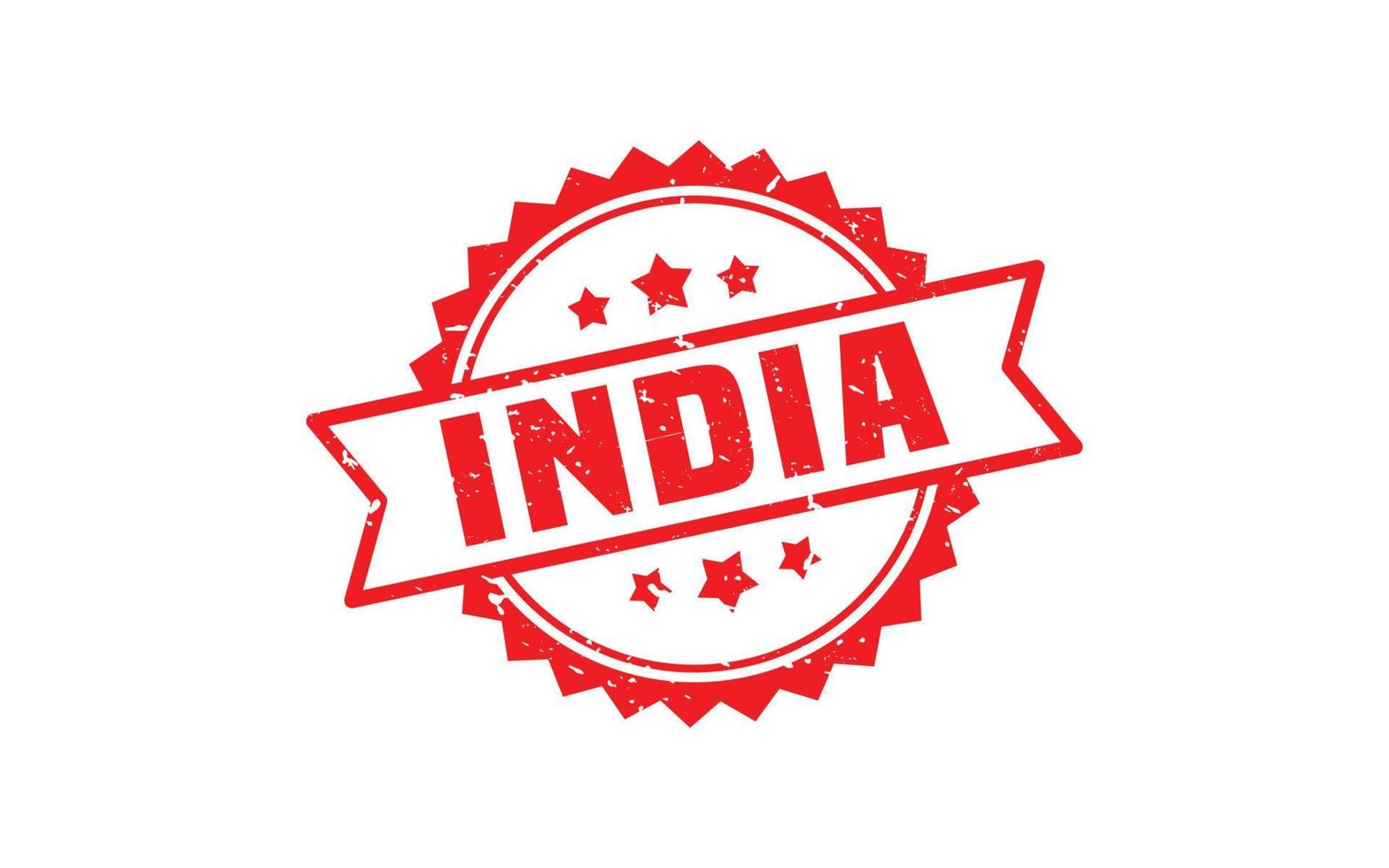 INDIA stamp rubber with grunge style on white background vector