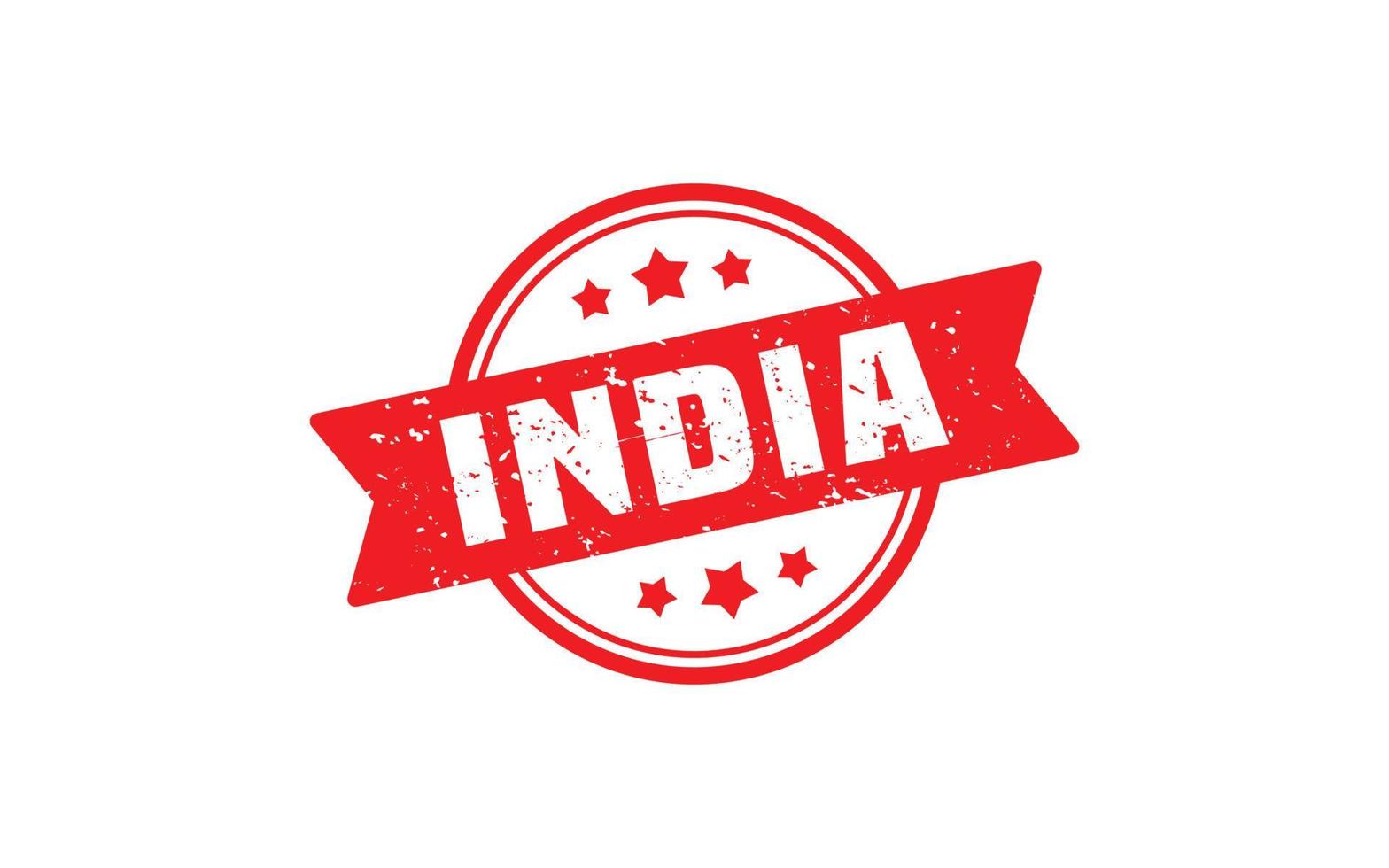 INDIA stamp rubber with grunge style on white background vector