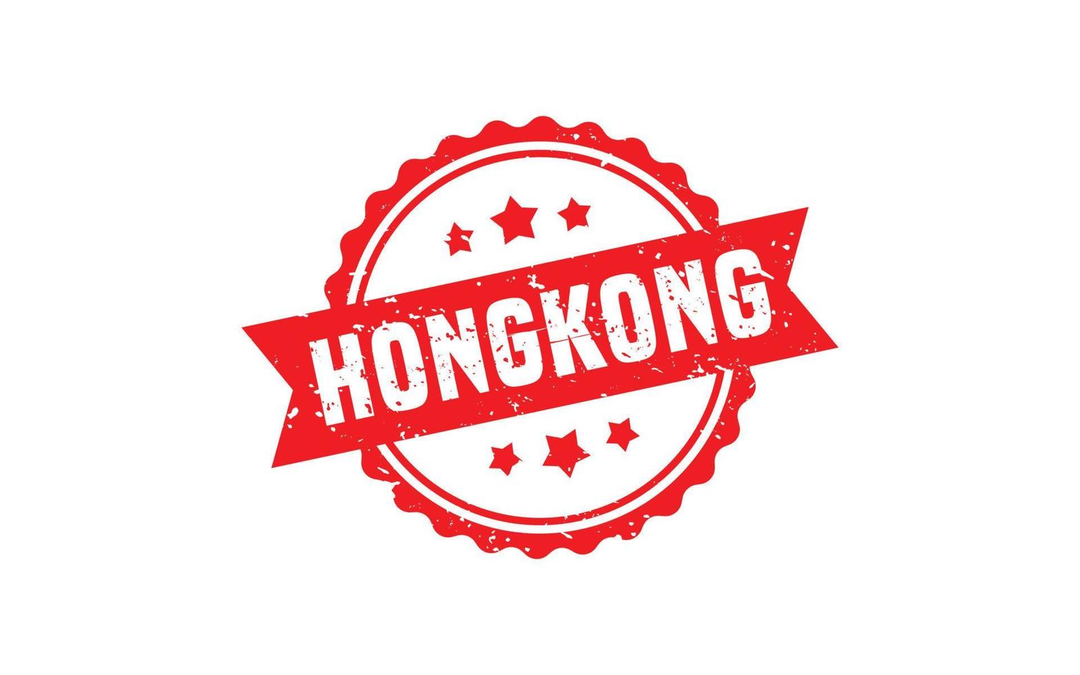 HONGKONG stamp rubber with grunge style on white background vector