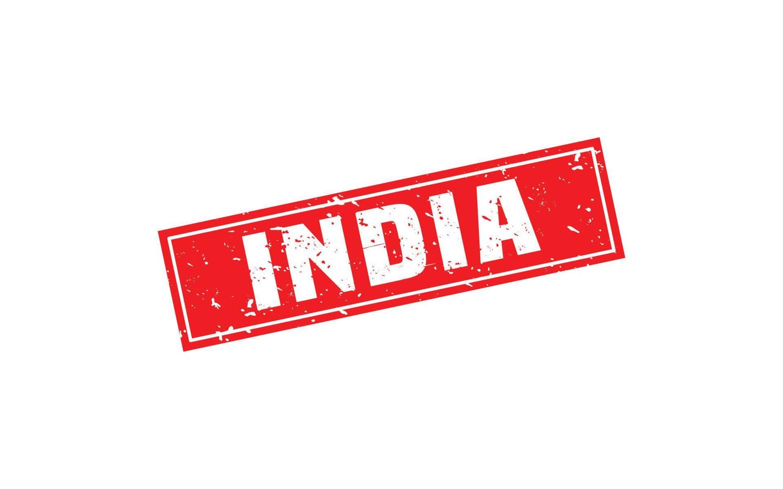 INDIA stamp rubber with grunge style on white background vector