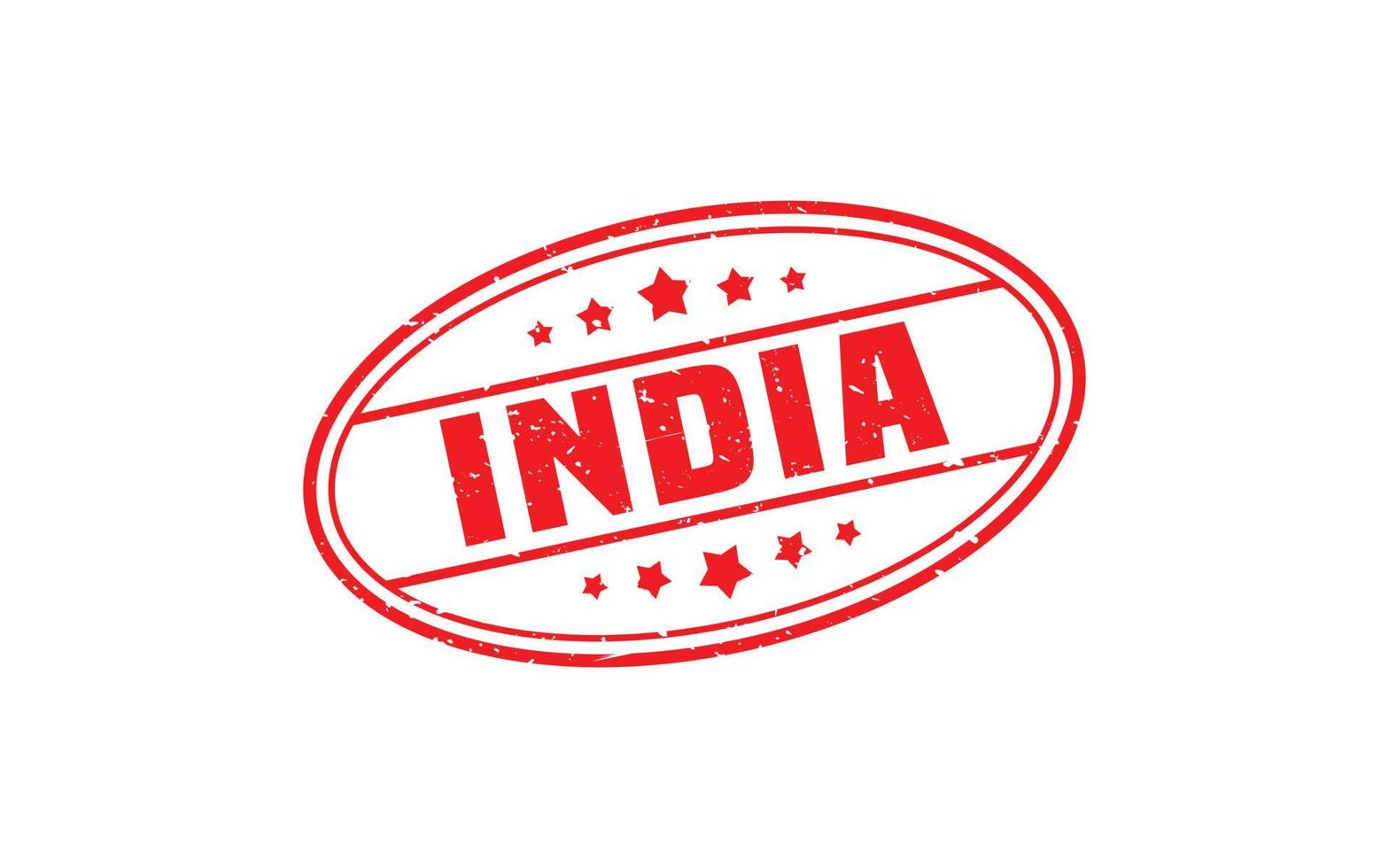 INDIA stamp rubber with grunge style on white background vector