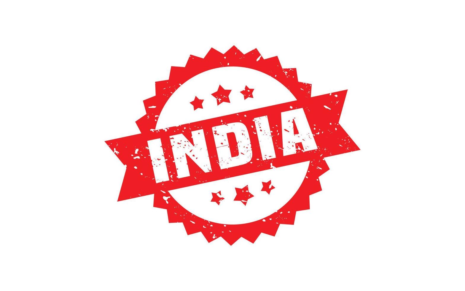 INDIA stamp rubber with grunge style on white background vector