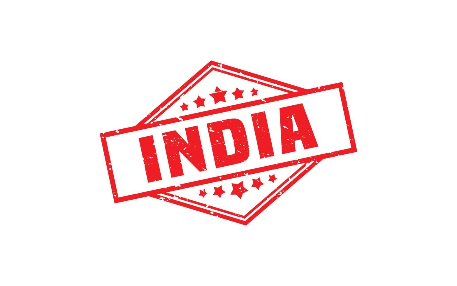 INDIA stamp rubber with grunge style on white background vector