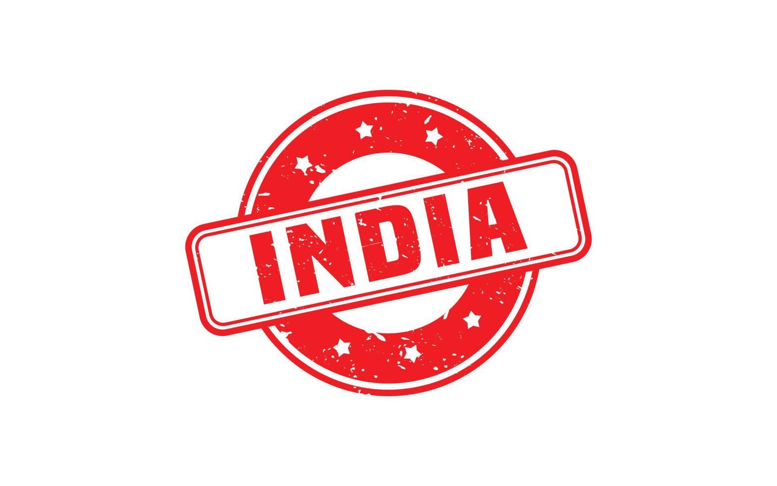 INDIA stamp rubber with grunge style on white background vector