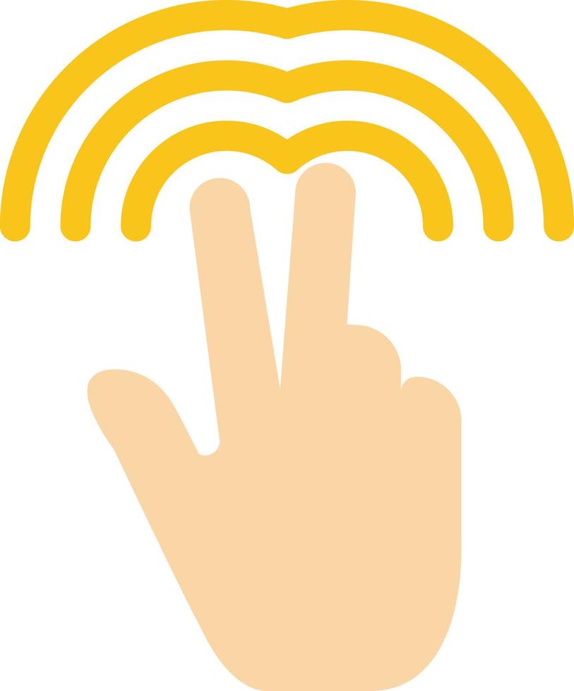 Double Gestures Hand Tab  Flat Color Icon Vector icon banner Template