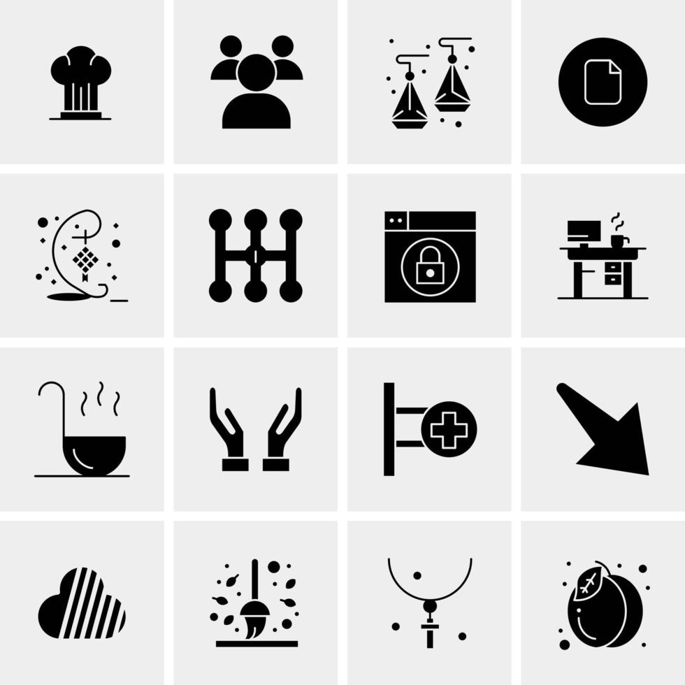 16 Universal Business Icons Vector Creative Icon Illustration to use in web and Mobile Related project