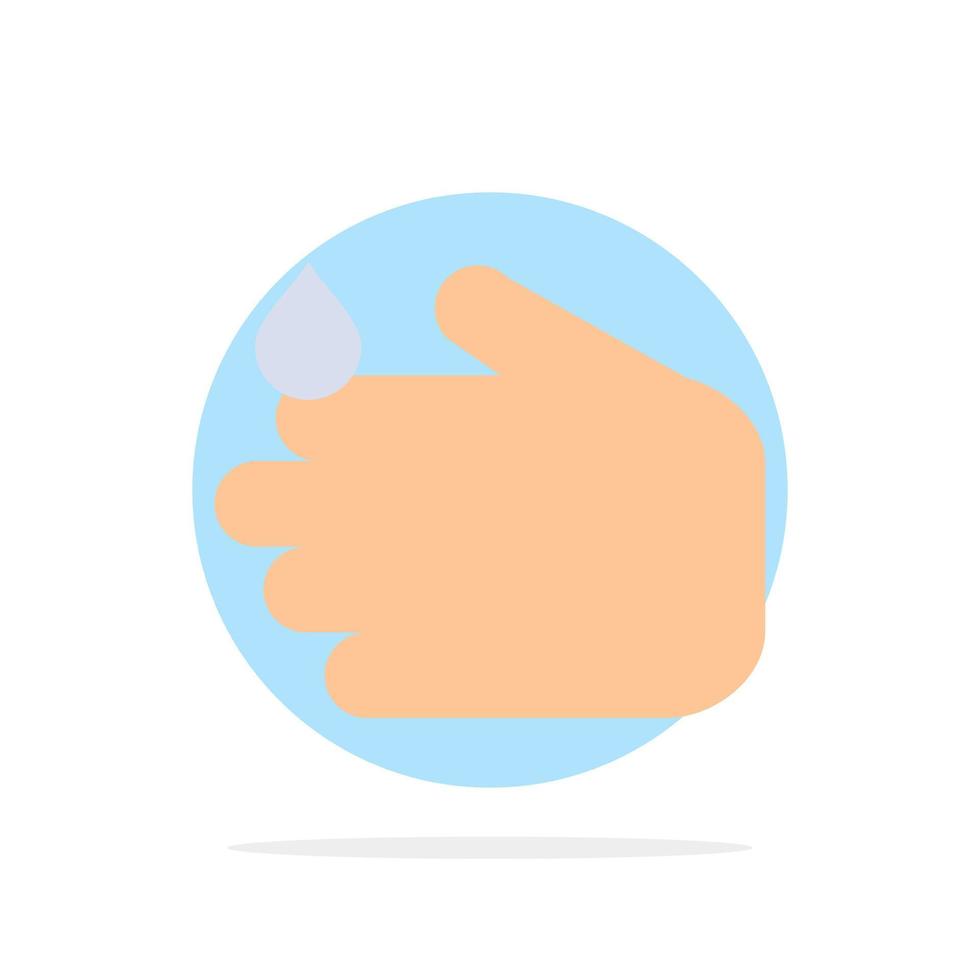 Cleaning Hand Soap Wash Abstract Circle Background Flat color Icon vector