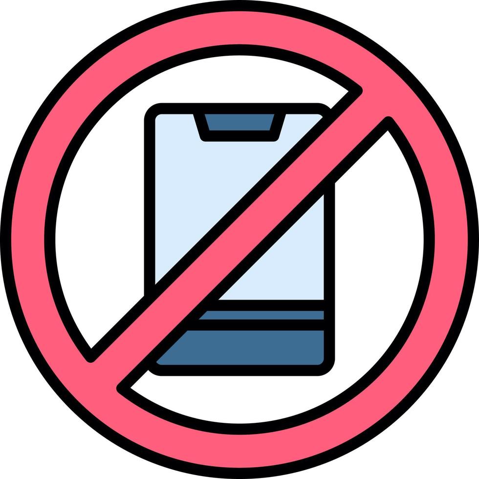 No Phone Creative Icon Design vector