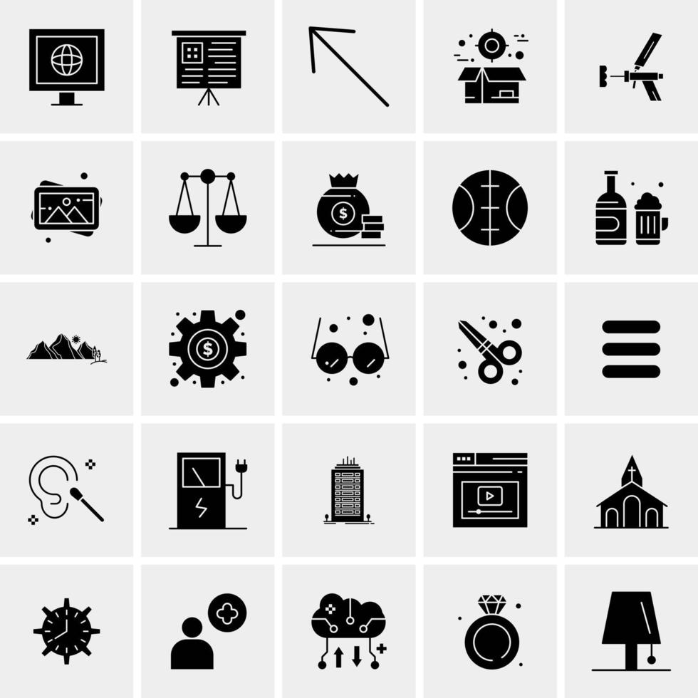 25 Universal Business Icons Vector Creative Icon Illustration to use in web and Mobile Related project