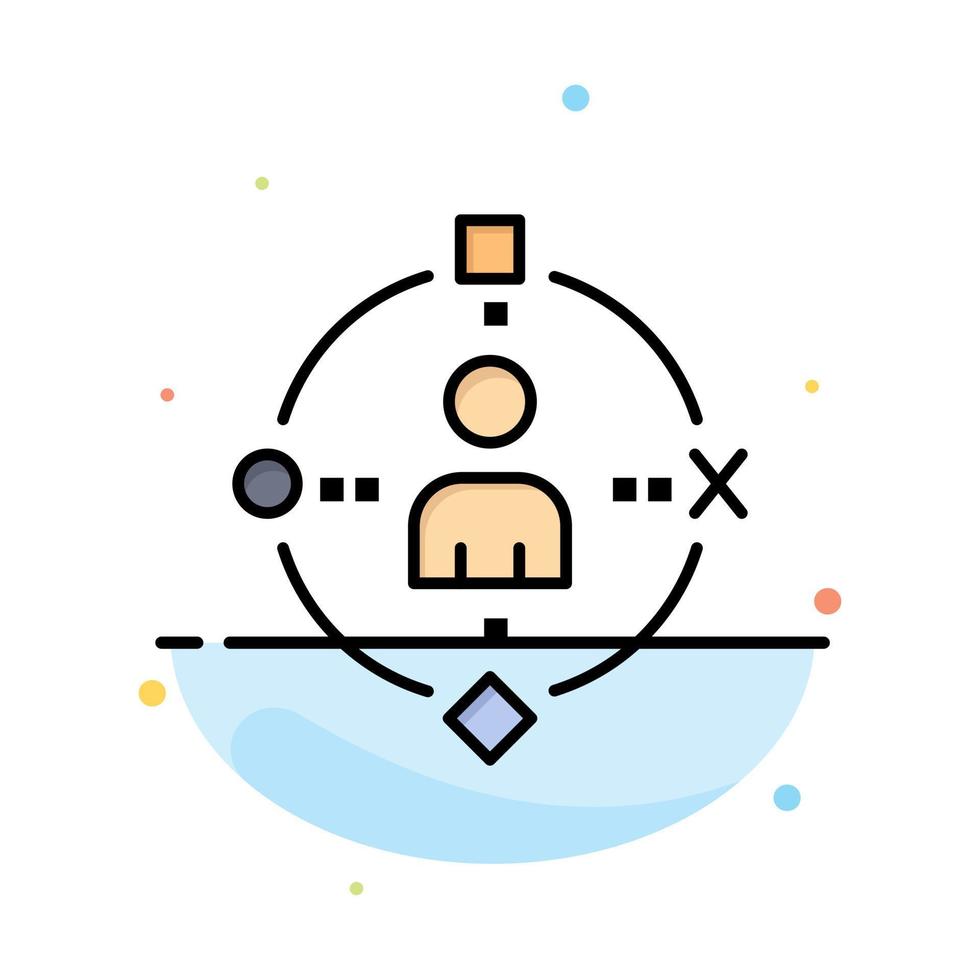 Ambient User Technology Experience Abstract Flat Color Icon Template vector
