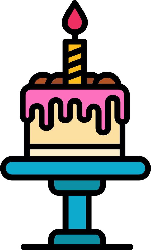 Birthday Cake Creative Icon Design vector