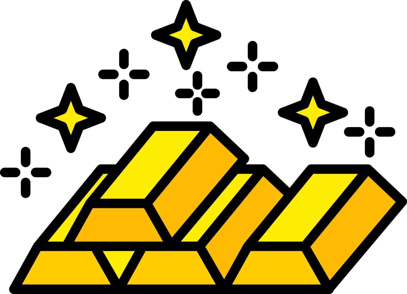 diseño de icono creativo de lingotes de oro vector