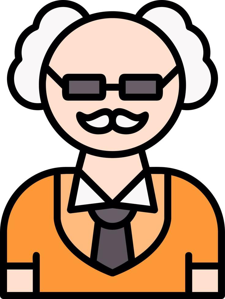 profesor de diseño de iconos creativos vector