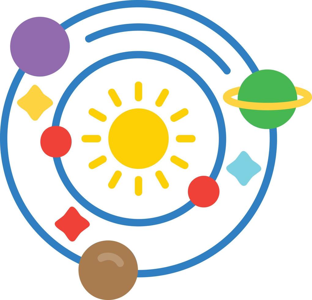 Solar System Creative Icon Design vector