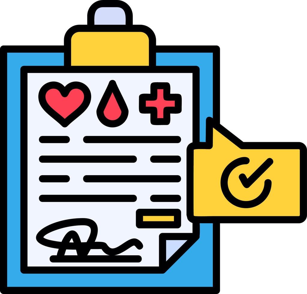 diseño de icono creativo de registro médico vector