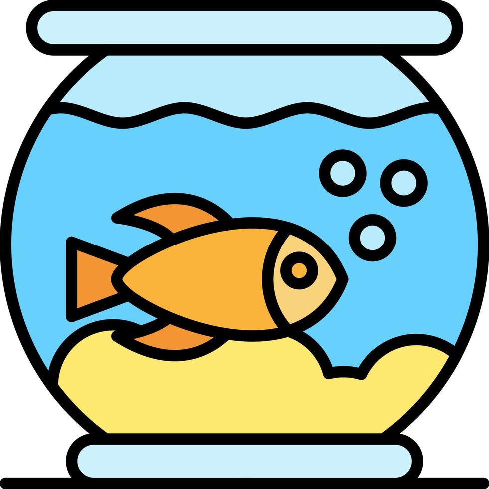 Fish Bowl Creative Icon Design vector